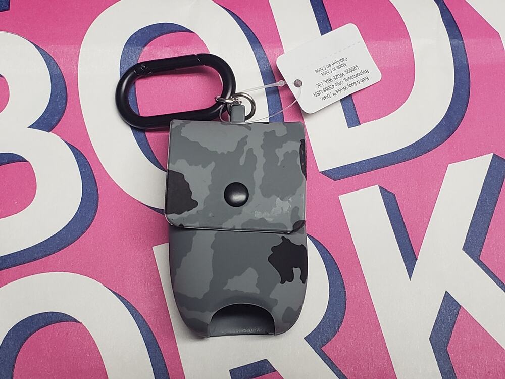 BBW Gray & Black Camouflage Snapcase PocketBac Holder | Keychain Backpack Bag